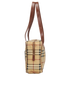 Haymarket Check Tote, &pound;350, Handbags, Brown, Canvas/Leather, Bottom view